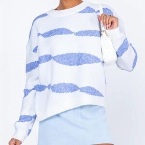 Princess Polly HALLEY SWEATER WHITE